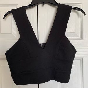 Dynamite crop with zip back